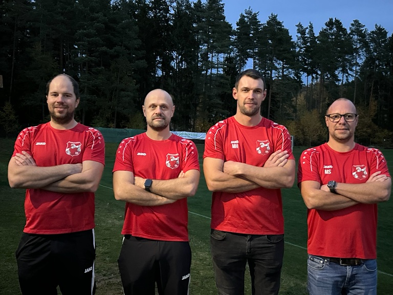Trainerteam U7: Ferdi Härtl, Andreas Fleck, Jürgen Kick und Sebastian Mößbauer (es fehlt: Sebastian Bauer)
